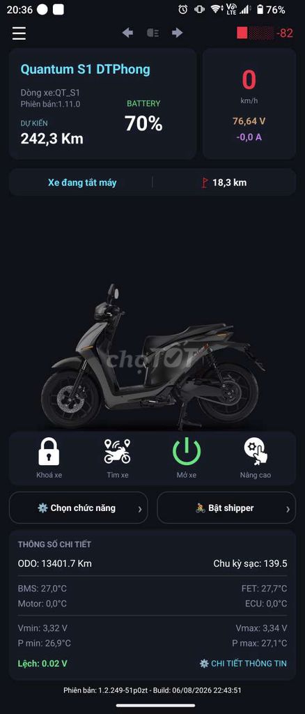 Электроскутер DatBike Quantum S1 2025 Черный 35000 км