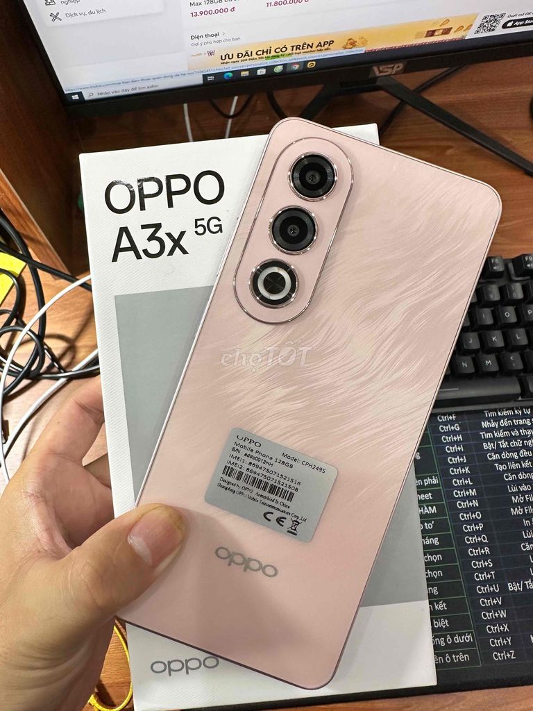 OPPO A3X 5G 128GB Hồng 6GB. Mua bán Điện thoại tại Huyện Nghĩa Hưng Nam Định được đăng bởi Minh Chiến hình 1
