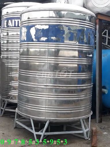 Bồn nước Inox 3000L Đứng cũ . Mua bán Thiết bị vệ sinh, nhà tắm tại Huyện Củ Chi Tp Hồ Chí Minh được đăng bởi Kho bồn nước cũ hình 1
