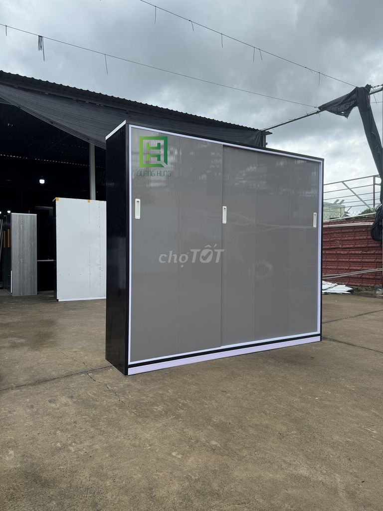 Tủ quần áo Nhựa Đài Loan Xám 1m8x2m cửa lùa. Mua bán Tủ, kệ gia đình tại Thành phố Thủ Đức Tp Hồ Chí Minh được đăng bởi Nội Thất Quang Hùng hình 1