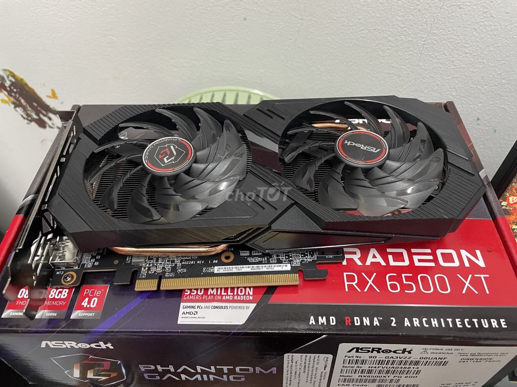 Card đồ họa ASRock RX 6500 XT 8GB. Mua bán Linh kiện (RAM, Card...) tại Thành phố Vị Thanh Hậu Giang được đăng bởi Jacob hình 1