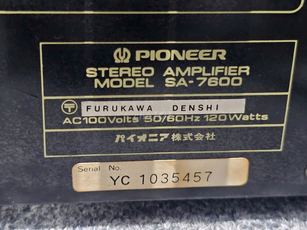 Amply Pioneer SA-7600 hàng bãi Nhật. Mua bán Tivi, Âm thanh tại Quận Bình Tân Tp Hồ Chí Minh được đăng bởi Nguyễn Thuyên  hình 1