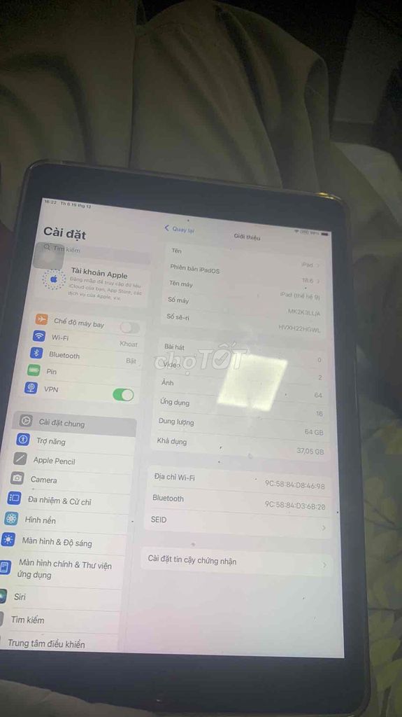 Apple iPad Gen 9 64GB Ghi xám. Mua bán Máy tính bảng tại Quận Hồng Bàng Hải Phòng được đăng bởi pham duc hình 1