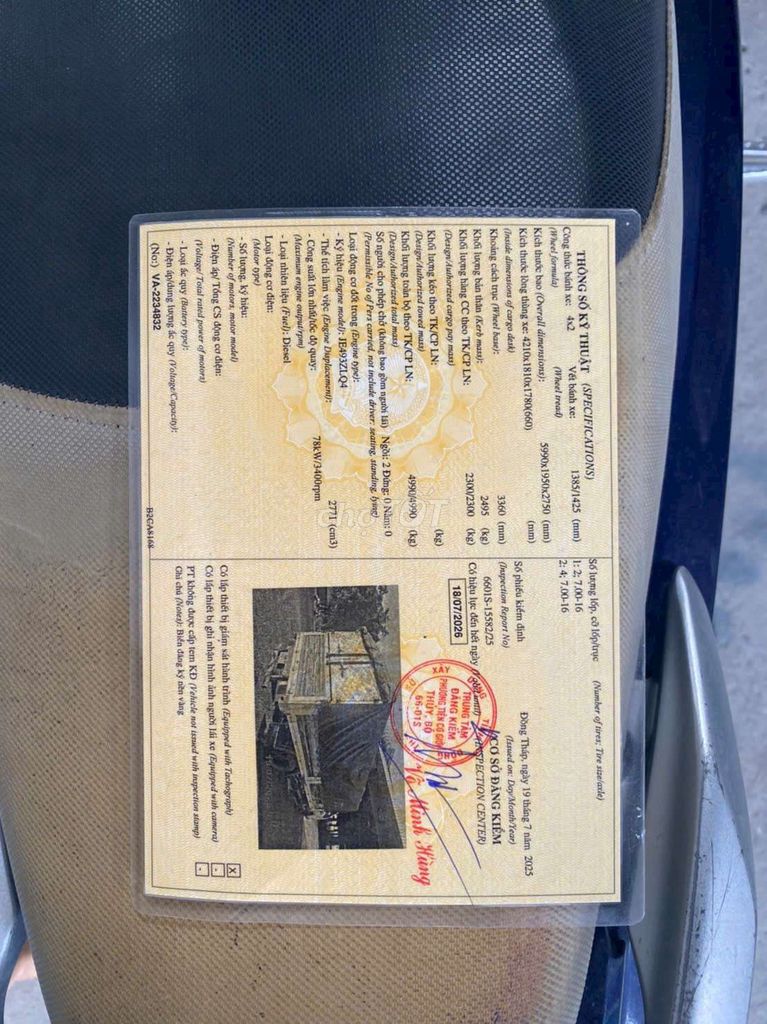 Iz49 dothanh 2018 tai 2t4 thung bat 4m3. Zin99%®®©. Mua bán Xe tải, xe ben tại Thành phố Thuận An Bình Dương được đăng bởi Devic Mcd Huu Co hình 1