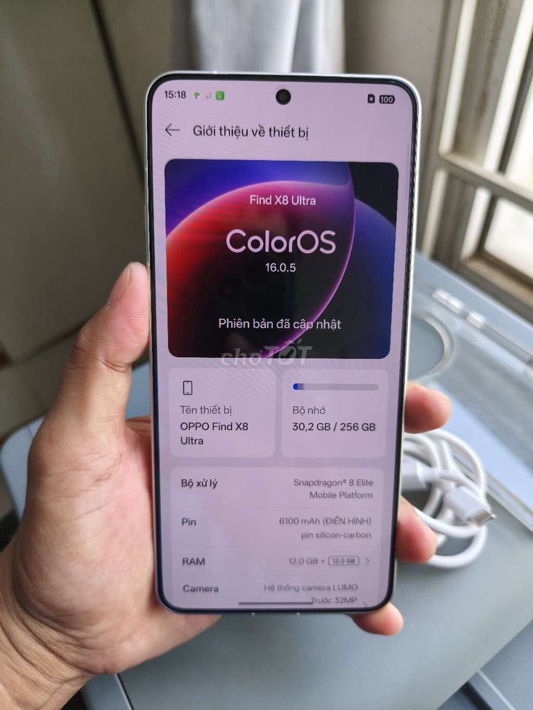 Oppo Find X8 Ultra 256GB trắng keng lướt. Mua bán Điện thoại tại Quận Gò Vấp Tp Hồ Chí Minh được đăng bởi Minh hình 1