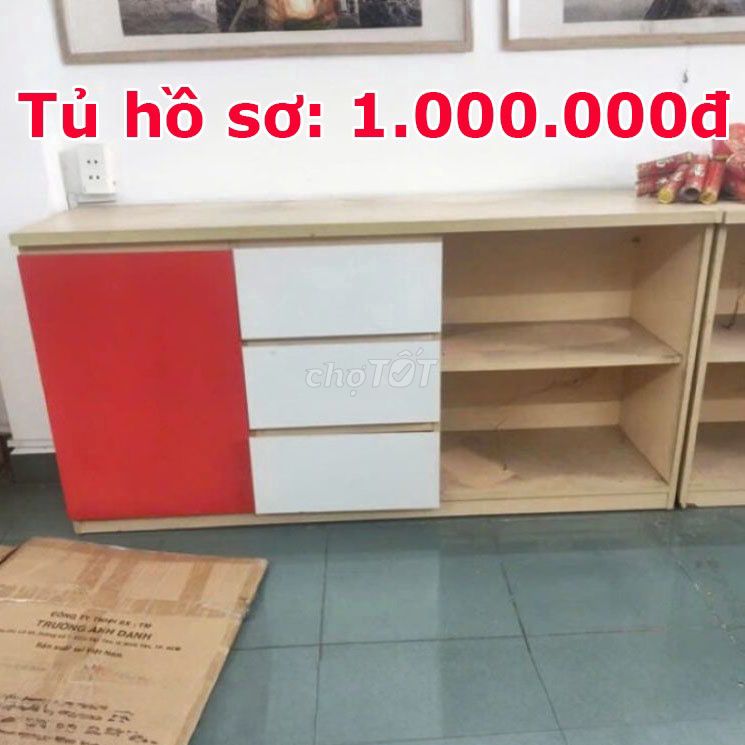 Tủ Hồ Sơ Gỗ MDF Đã Sử Dụng Đẹp 90%. Mua bán Đồ dùng văn phòng tại Quận Tân Phú Tp Hồ Chí Minh được đăng bởi Thanh lý HD hình 1