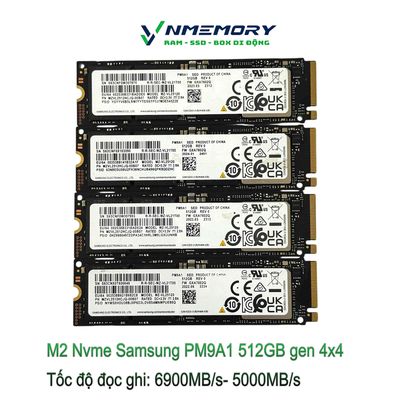 SSD Samsung NVMe PM9A1 512GB M.2 PCIe Gen4 x4. Mua bán Linh kiện (RAM, Card...) tại Quận Tân Bình Tp Hồ Chí Minh được đăng bởi Memoryshop