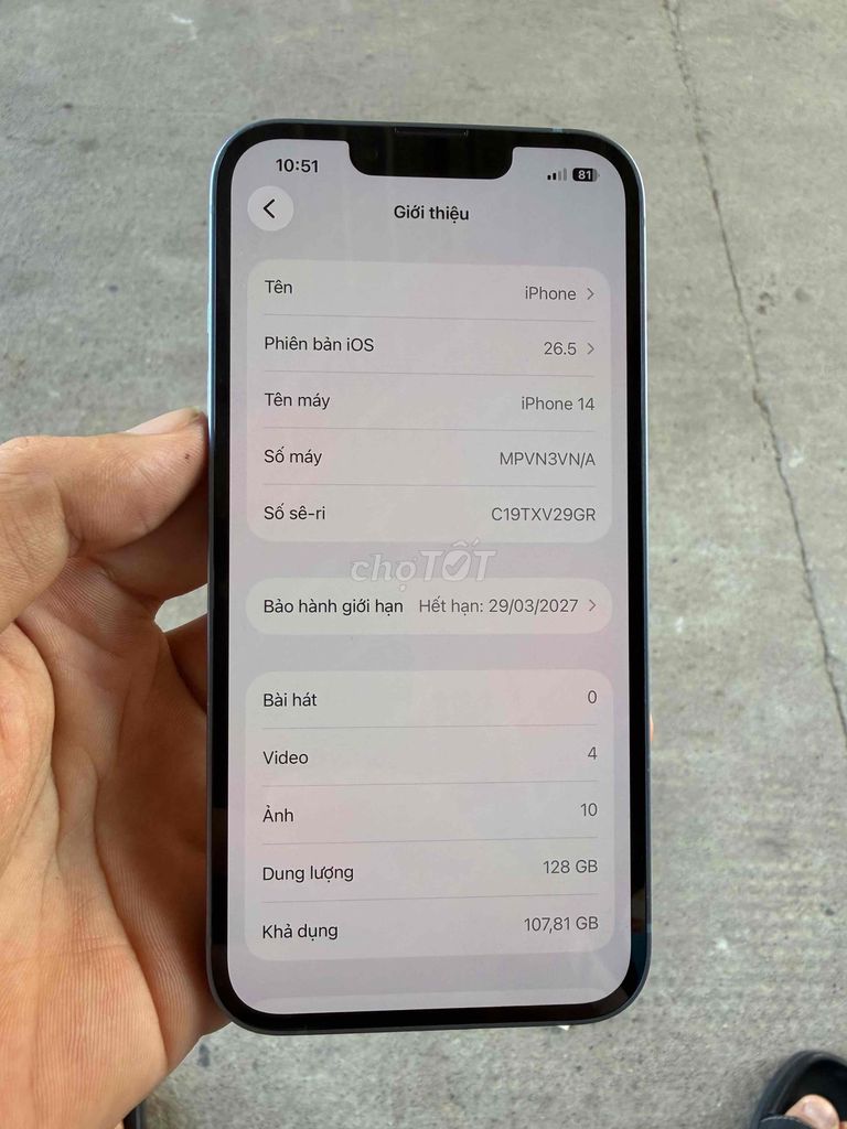 iPhone 14/128 máy VN bản mua TGDD. Mua bán Điện thoại tại Thành phố Thuận An Bình Dương được đăng bởi Pyn hình 1