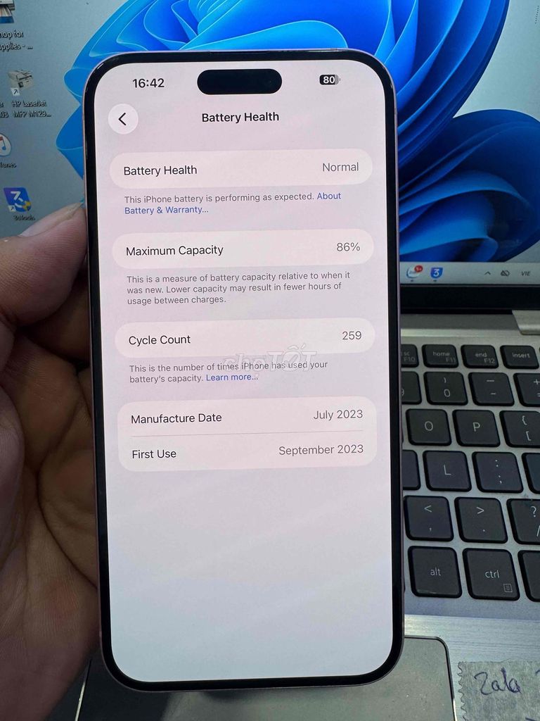 Apple iPhone 15 Plus 128GB Hồng Đã qua sử dụng. Mua bán Điện thoại tại Quận 6 Tp Hồ Chí Minh được đăng bởi QUỐC THIÊN BÁN GÓP 0 ĐỒNG  hình 1