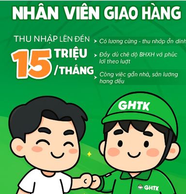 GHTK TUYỂN DỤNG SHIPPER GIAO NHẬN HÀNG