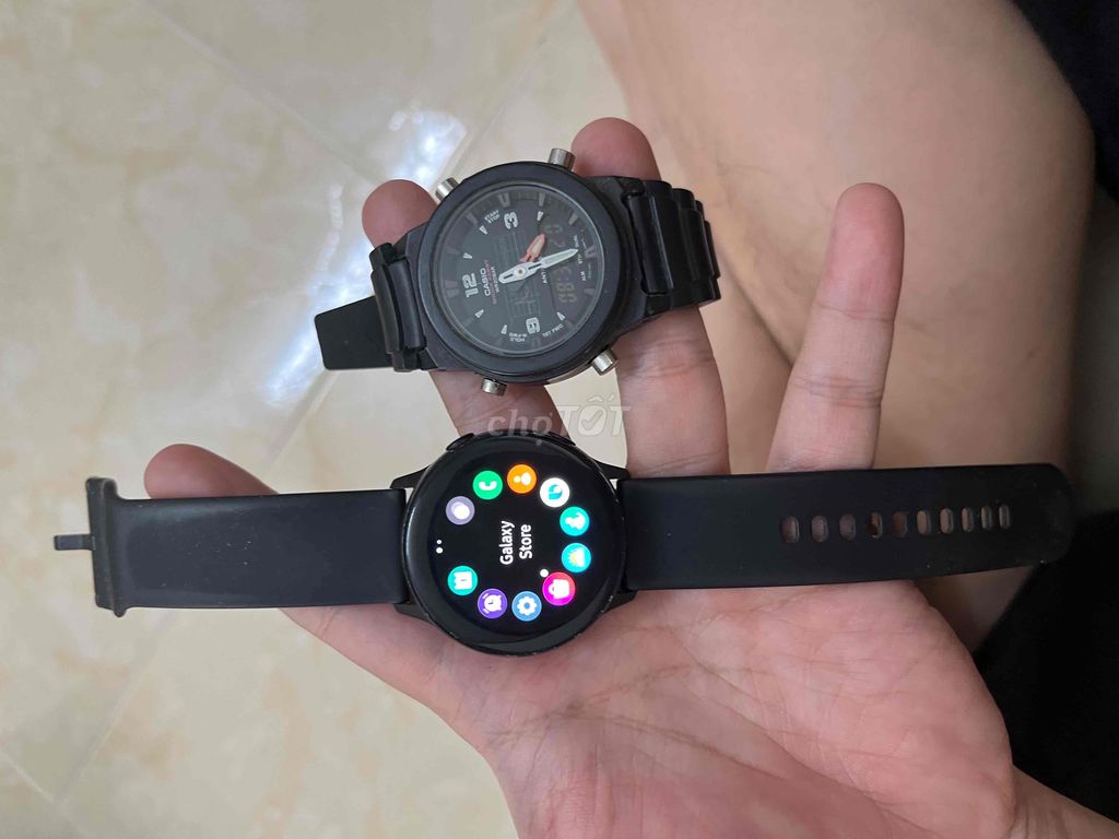 Samsung watch active kèm đh casio sống ạ