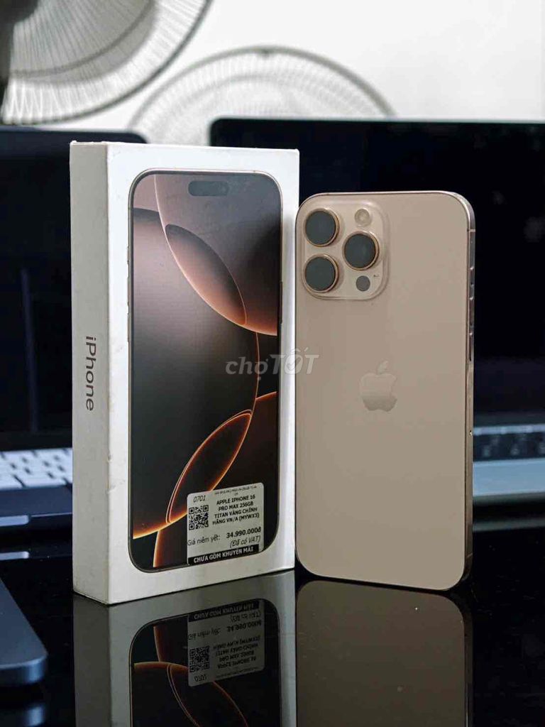 iPhone 16 Pro Max 256GB Vàng VN fullbox P92% zin. Mua bán Điện thoại tại Quận Đống Đa Hà Nội được đăng bởi Quý Hoàng hình 1