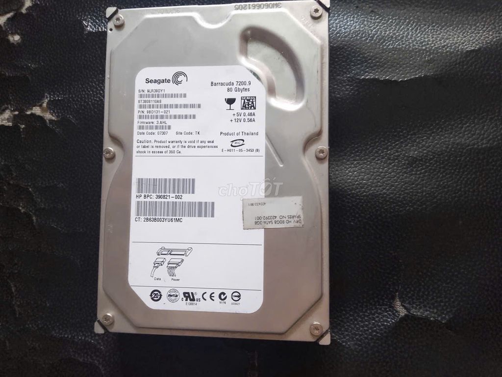 Ổ hdd 80gb/320gb chứa dữ liệu sức khoẻ 100%. Mua bán Linh kiện (RAM, Card...) tại Quận Sơn Trà Đà Nẵng được đăng bởi  Võ Trọng Nghĩa hình 1