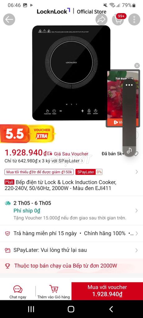 Bếp từ đơn Lock&Lock EJI411 Đen. Mua bán Bếp, lò, đồ điện nhà bếp tại Quận 7 Tp Hồ Chí Minh được đăng bởi Hồn Lìa Khỏi Xác hình 1
