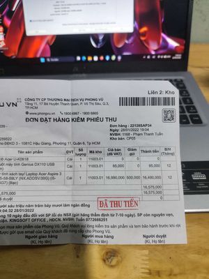 Acer Aspire 3 Bạc Like New