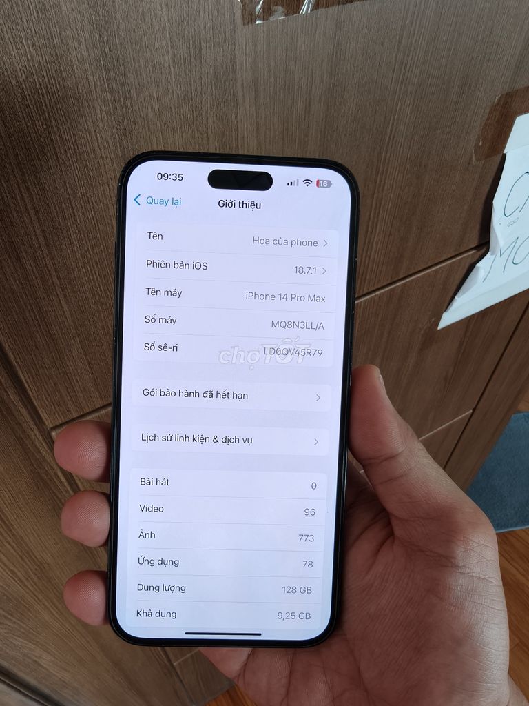 iPhone 14 Pro Max 128GB Đen Mỹ. Mua bán Điện thoại tại Quận Tây Hồ Hà Nội được đăng bởi Tên chưa cung cấp hình 1