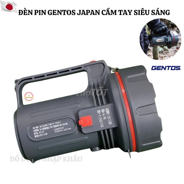 Đèn pin Gentos hàng nhập bãi Japan mới 98% +bộ sac