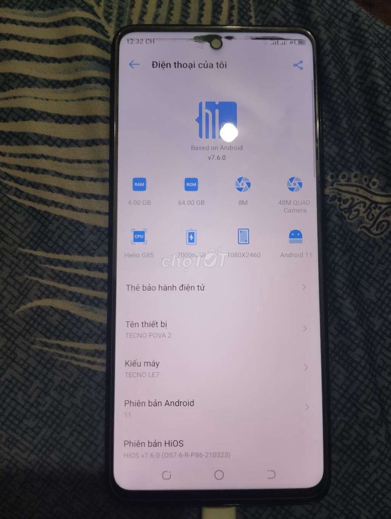 Tecno Pova 2 4GB/64GB Android 11. Mua bán Điện thoại tại Huyện Hóc Môn Tp Hồ Chí Minh được đăng bởi chí thiện hình 1