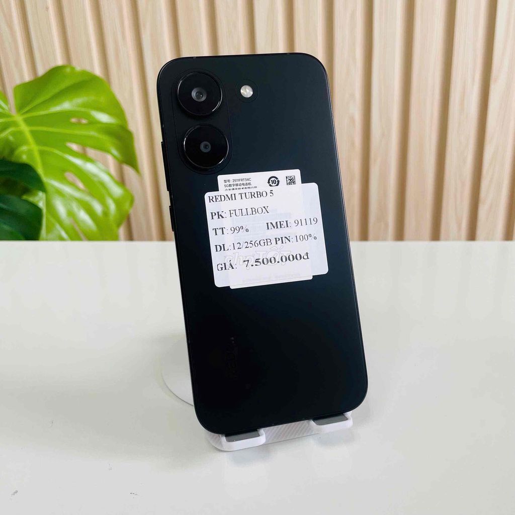 Xiaomi Redmi Turbo 5 -12/256GB - Pin 100 - Đẹp 99. Mua bán Điện thoại tại Quận Ninh Kiều Cần Thơ được đăng bởi Hmphone hình 1