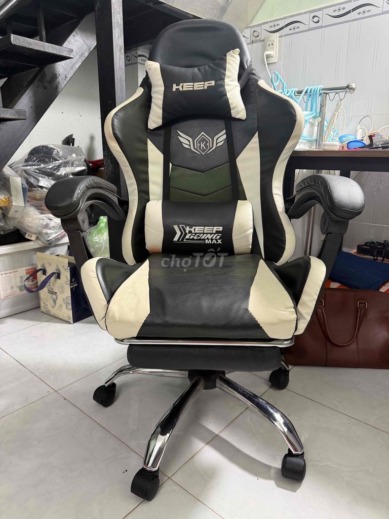 Ghế gaming KEEP Da Đen, Trắng. Mua bán Bàn ghế tại Quận Tân Bình Tp Hồ Chí Minh được đăng bởi MRWAN hình 1