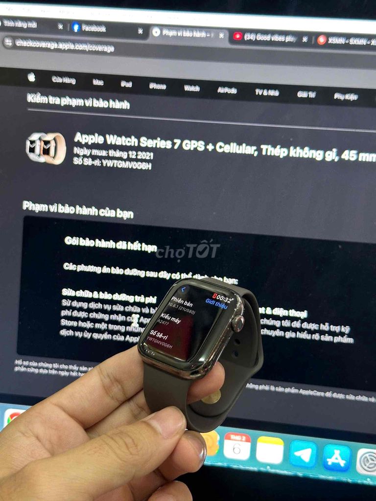 Apple Watch Series 7 - THÉP GRAPHITE - 45mm