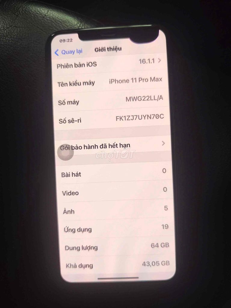 Apple iPhone 11 Pro Max 64GB Xám Mỹ. Mua bán Điện thoại tại Quận Lê Chân Hải Phòng được đăng bởi Hải Nam hình 1