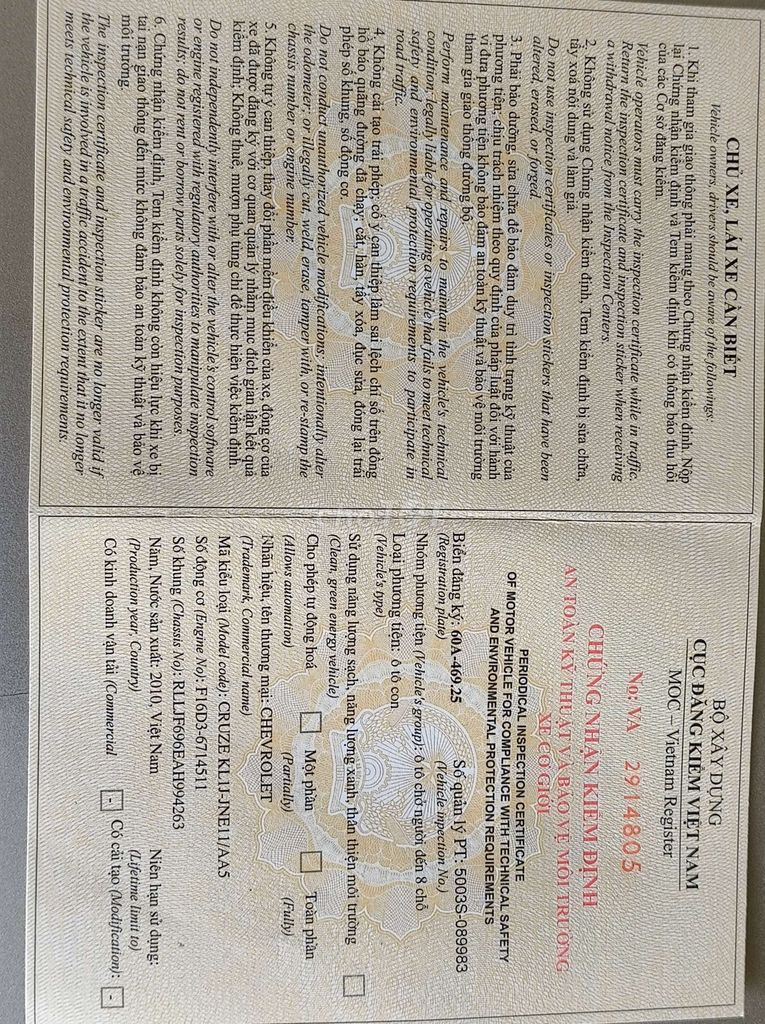 CHEVROLET CRUZE. Mua bán Ô tô tại Thành phố Thủ Đức Tp Hồ Chí Minh được đăng bởi XUÂNTRANG hình 6