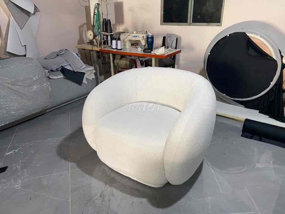 sofa và ghế đôn chất liệu bố hạt loại tốt màu đẹp