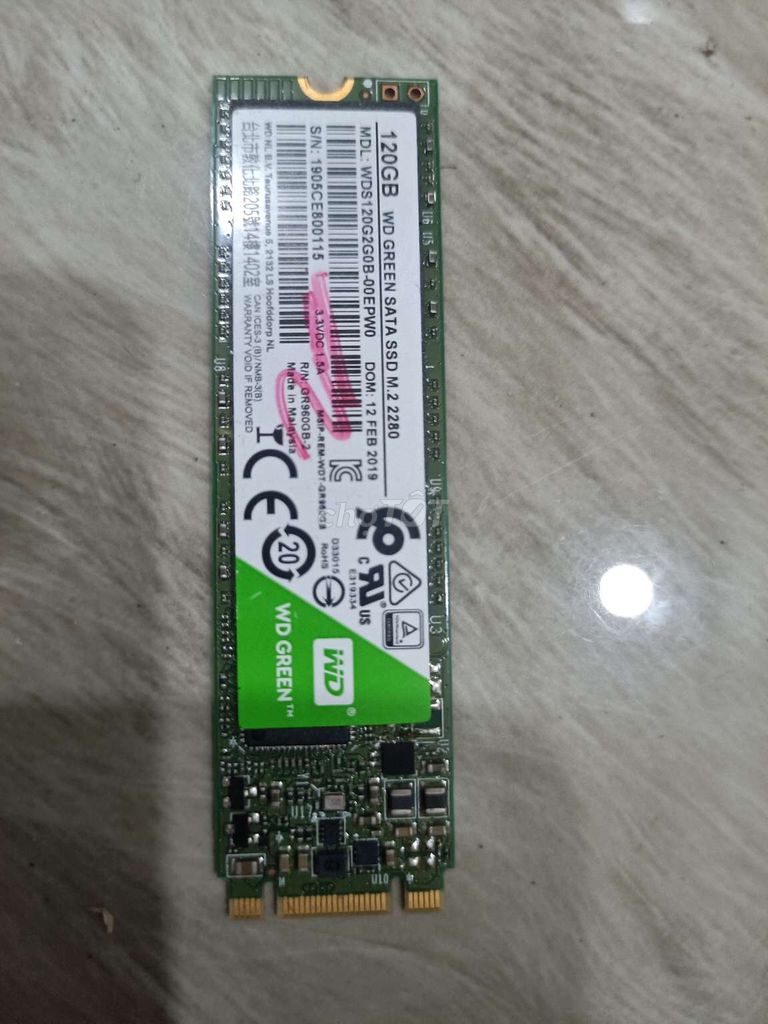 Ổ SSD SATA M2 2280 120G sử dụng tốt. Mua bán Linh kiện (RAM, Card...) tại Quận Bình Tân Tp Hồ Chí Minh được đăng bởi võ xuân hình 1