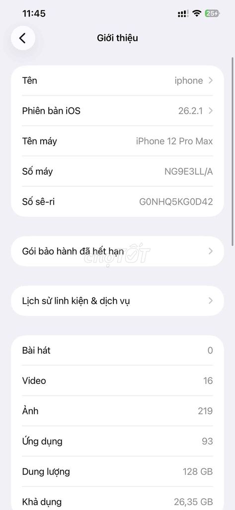 Apple iPhone 12 Pro Max 128GB Đã sử dụng. Mua bán Điện thoại tại Huyện Long Hồ Vĩnh Long được đăng bởi Tấn Phát hình 1