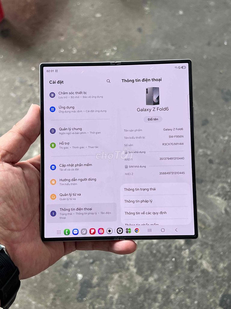 Samsung Zfold 6 256GB Bạc. Mua bán Điện thoại tại Quận Ninh Kiều Cần Thơ được đăng bởi TD Mobile hình 1
