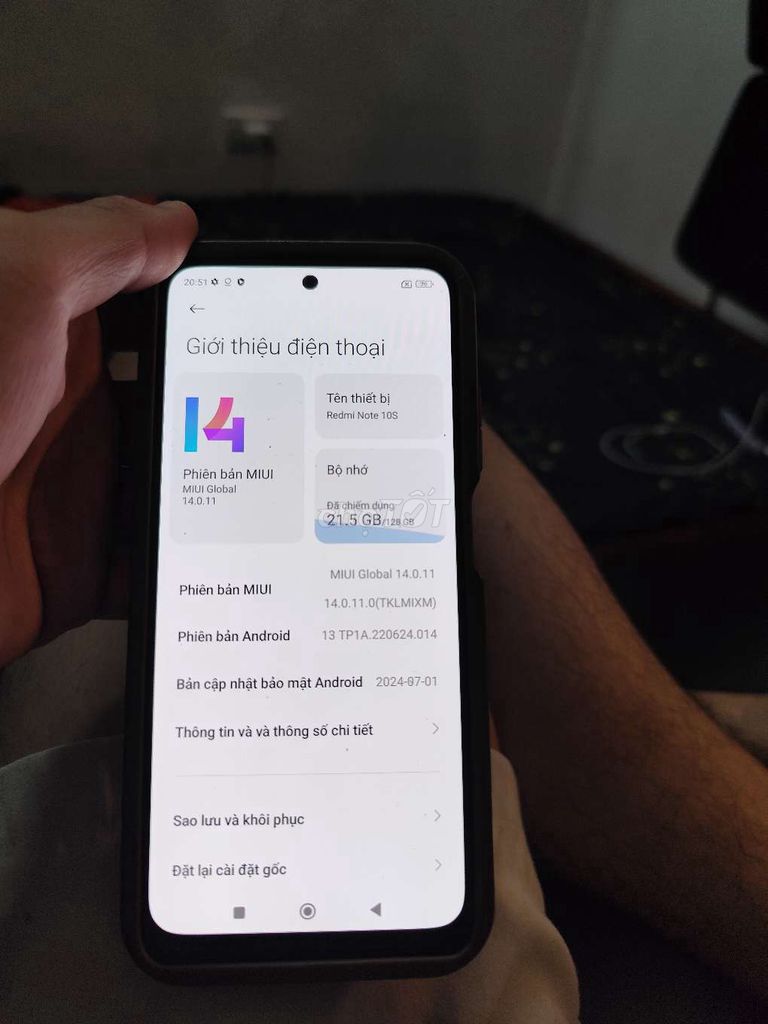  Redmi Note 10s  màn amoled zin ram 8+3/128. Mua bán Điện thoại tại Quận Hoàng Mai Hà Nội được đăng bởi Nguyễn Nam hình 1