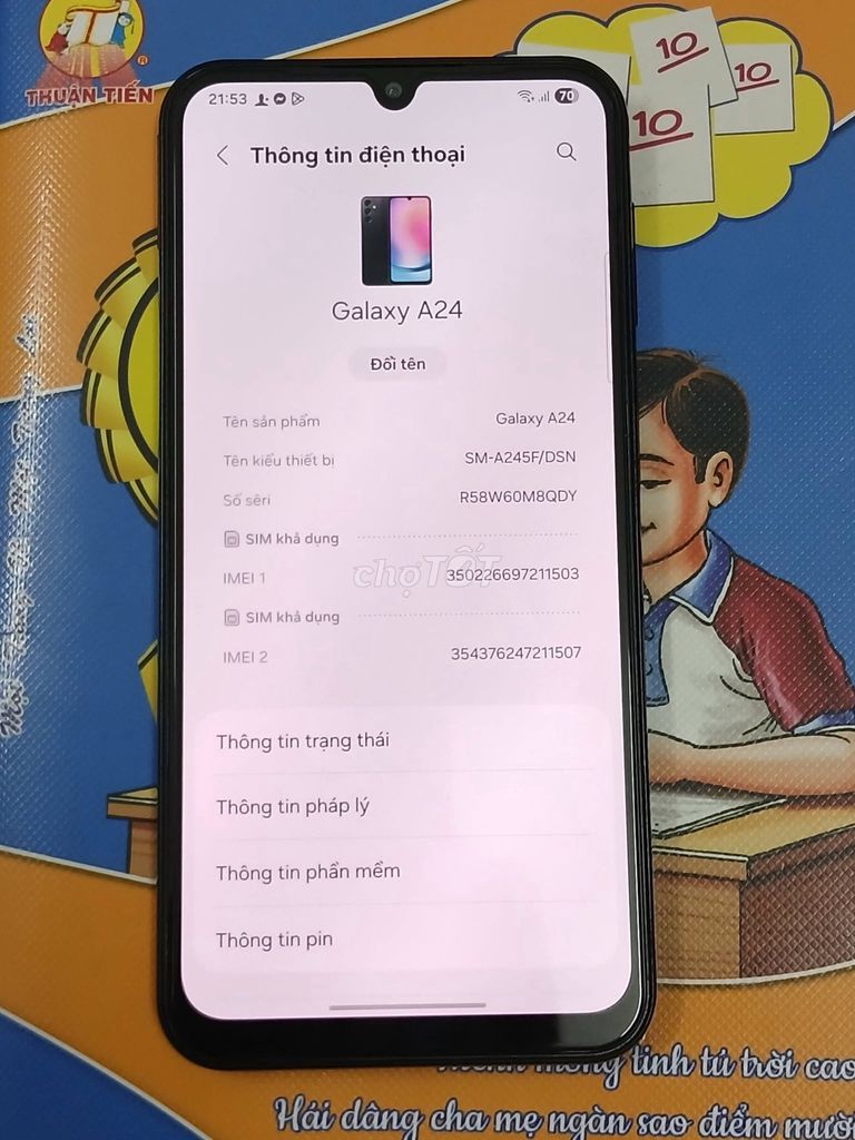 Samsung Galaxy A24 8GB/128GB Đen. Mua bán Điện thoại tại Quận Tân Bình Tp Hồ Chí Minh được đăng bởi Hội Đồ Điện Tử hình 1