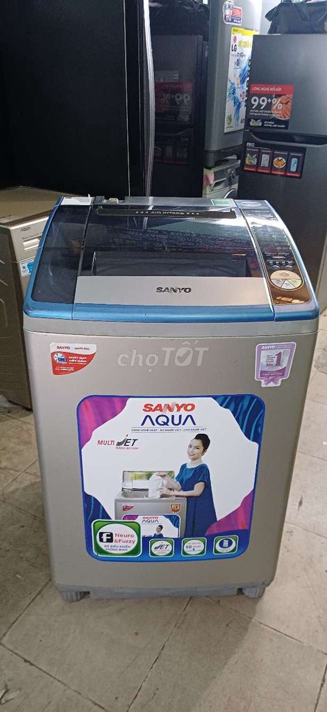 Máy giặt Sanyo 10.5kg cửa trên Xám đã sử dụng. Mua bán Máy giặt tại Quận 6 Tp Hồ Chí Minh được đăng bởi Anh Quý hình 1