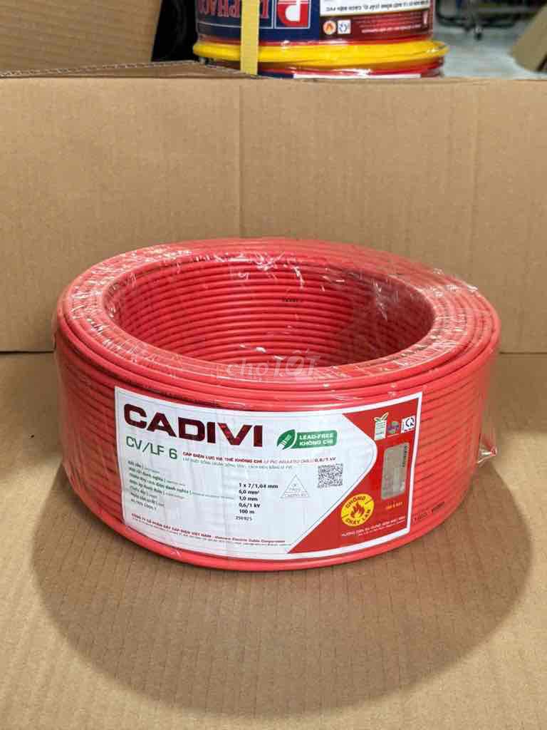 Dây cáp điện 1 lõi Cadivi CV/LF-6.0 mm2. Mua bán Đồ chuyên dụng, Giống nuôi trồng tại Huyện Đức Hòa Long An được đăng bởi Sửa Điện Gia Dụng hình 1