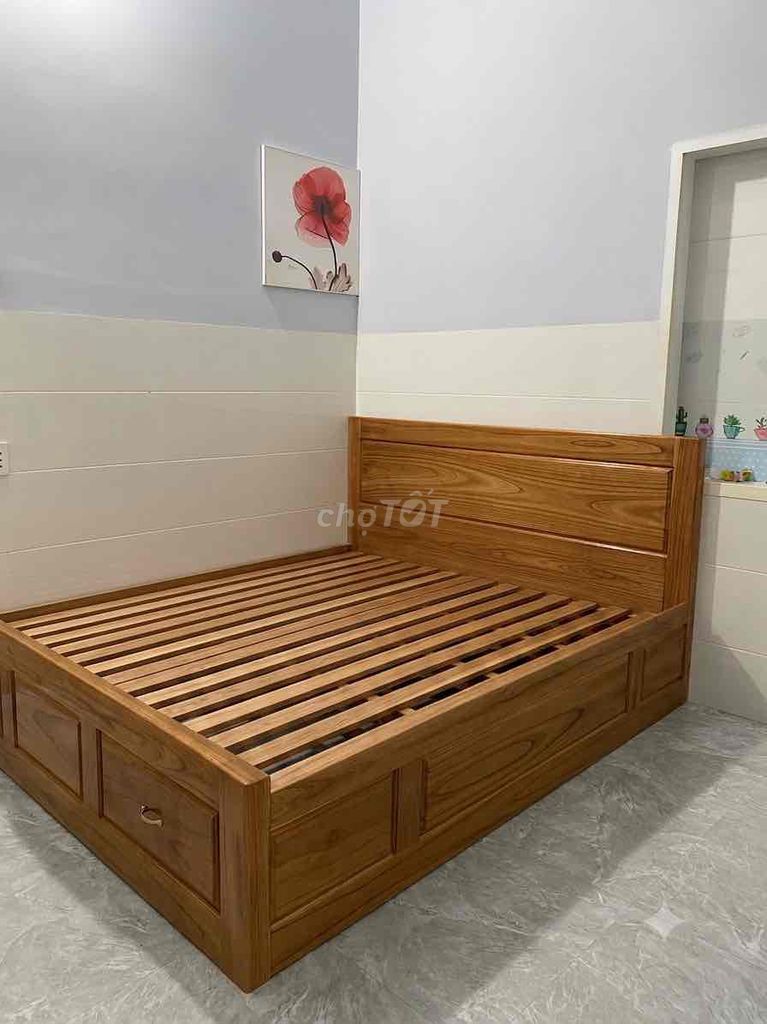 Giường ngủ Gỗ xoan Nâu gỗ 1m8x2m Mới keng. Mua bán Giường, chăn ga gối nệm tại Thành phố Buôn Ma Thuột Đắk Lắk được đăng bởi Kim Liên hình 1