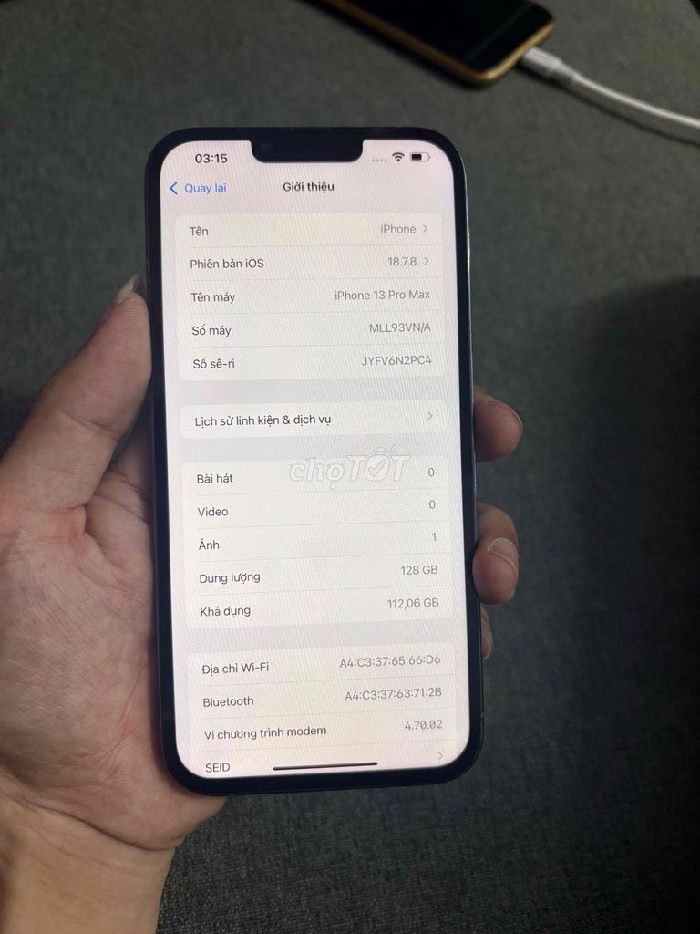 iPhone 13 Pro Max 128GB Xám. Mua bán Điện thoại tại Quận Bắc Từ Liêm Hà Nội được đăng bởi Thanh hình 1