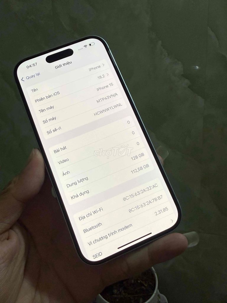 iPhone 15 QT 128gb VN/A zin ốc, áp suất. Mua bán Điện thoại tại Quận Ninh Kiều Cần Thơ được đăng bởi Thái Sang hình 1