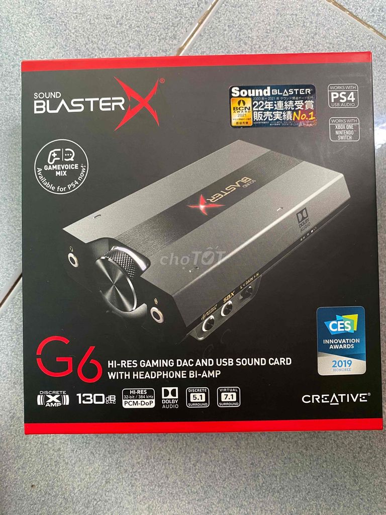 Sound card Blasterx G6 fullbox NEW