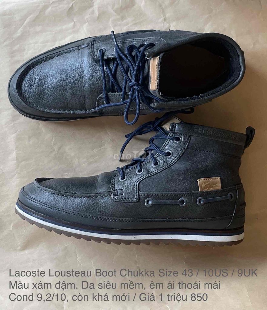 Lacoste Lousteau Boot Chukka Size 43 khá mới