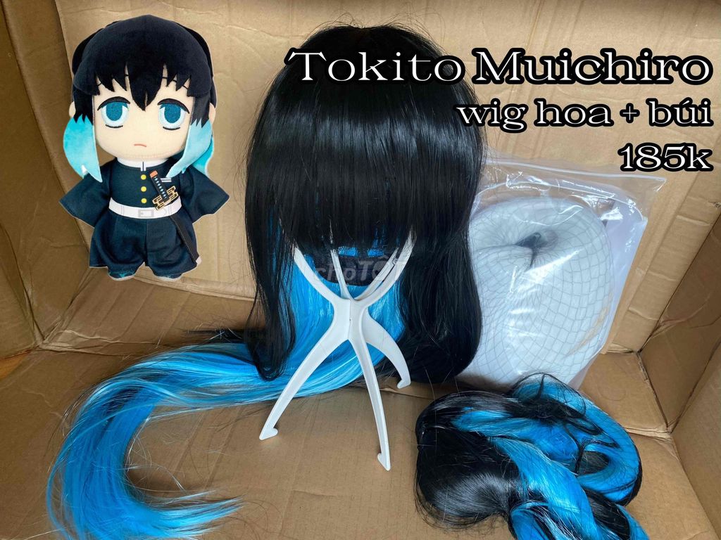 [Cosplay] Tóc giả Tokito Muichiro Đen, xanh 80cm. Mua bán Phụ kiện thời trang khác tại Huyện Thoại Sơn An Giang được đăng bởi Dương hình 1