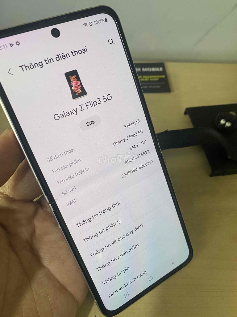 Zflip3 5G 256gb zin áp - Bản Hàn 1Sim Ko bớt