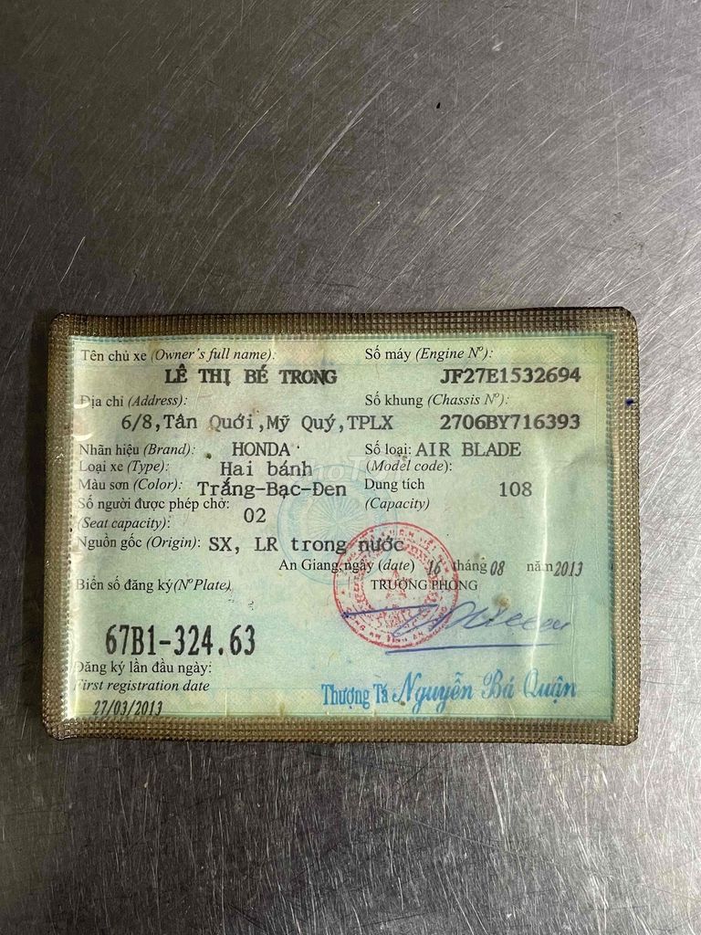 AB 2013 BS 67 HỖ TRỢ GÓP OĐ NỢ XẤU OK CÓ ĐỖI XE. Mua bán Xe máy tại Huyện Hóc Môn Tp Hồ Chí Minh được đăng bởi Khaianh  hình 5