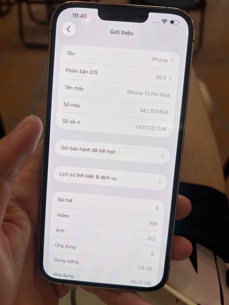 Apple iPhone 13 Pro Max 128GB Vàng. Mua bán Điện thoại tại Thành phố Nha Trang Khánh Hòa được đăng bởi Thực Nguyễn hình 1