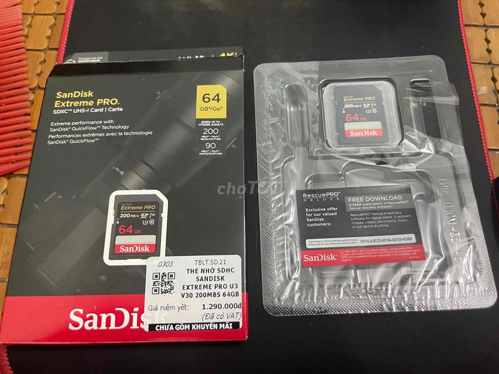 Thẻ nhớ SanDisk Extreme Pro 64GB. Mua bán Phụ kiện (Màn hình, Chuột...) tại Thành phố Thủ Đức Tp Hồ Chí Minh được đăng bởi Bơ hình 1