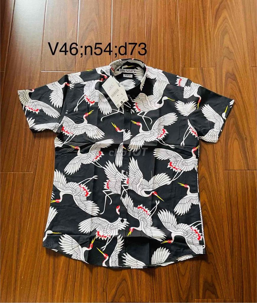 Áo sơ mi Zara Nam L Đen Hoạ tiết chim. Mua bán Quần áo tại Quận Bình Thạnh Tp Hồ Chí Minh được đăng bởi Hung Tran hình 1