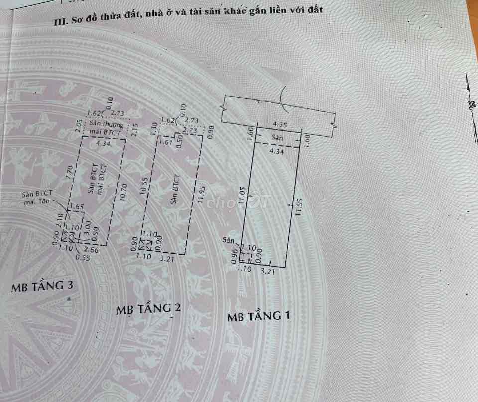 Tân Sơn Nhì- TKTQ-  59M2 4Tầng Đúc BTCT (4,35✖️13,6) 6,5Tỷ