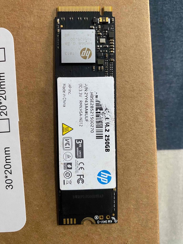 Ổ cứng SSD HP M.2 250GB. Mua bán Linh kiện (RAM, Card...) tại Huyện Văn Chấn Yên Bái được đăng bởi Hoàng Vũ hình 1