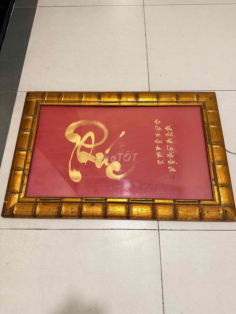 Tranh thư pháp Gỗ Thủ công May mắn Tài lộc. Mua bán Đồ sưu tầm, đồ cổ tại Quận Bình Tân Tp Hồ Chí Minh được đăng bởi Phan Phước Hiền hình 1