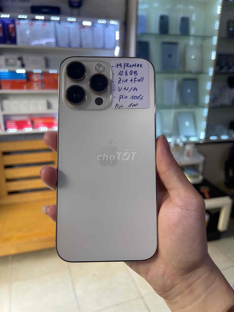 14 Pro Max 128GB Vàng bản Việt Nam VN/A Zin  All. Mua bán Điện thoại tại Quận Lê Chân Hải Phòng được đăng bởi Huy Tưởng Mobile hình 1